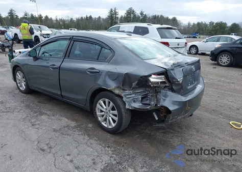 2012 Honda Civic Ex z USA, uszkodzony, nr VIN 2HGFB2F80CH309479